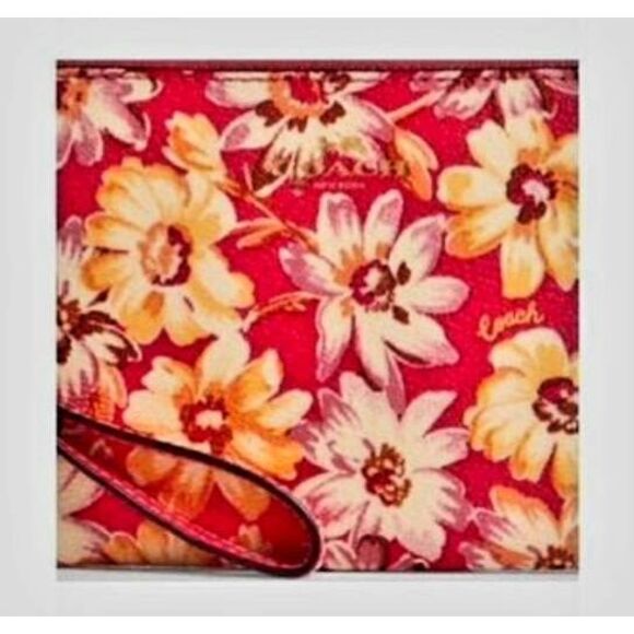 NEW WITH TAGS COACH VINTAGE DAISY SCRIPT PRINT WRISTLET - Picture 4 of 5